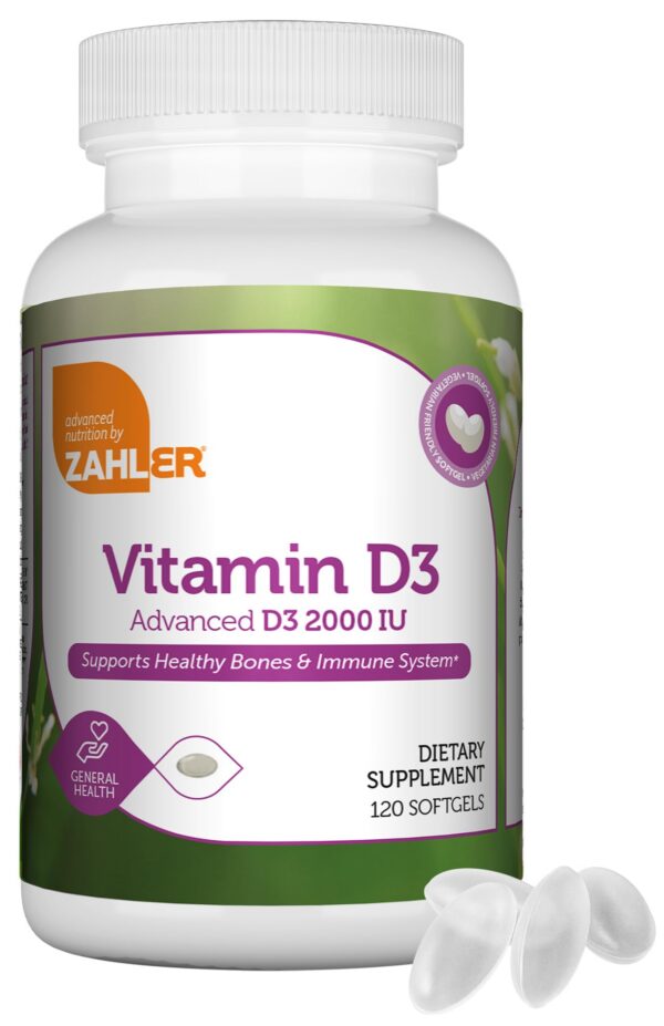 Zahler cápsulas blandas vitamina d3 2000 iu envase