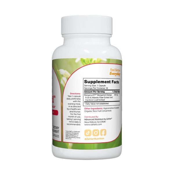 Frasco Zahler CholestStall etiqueta lateral