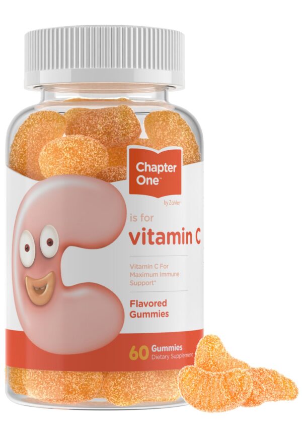 Frasco de gomitas Zahler vitamina c 125mg kosher 60 unidades