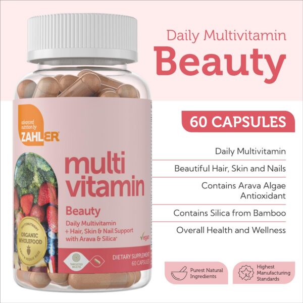 Etiqueta frontal de Zahler Multivitamin Beauty