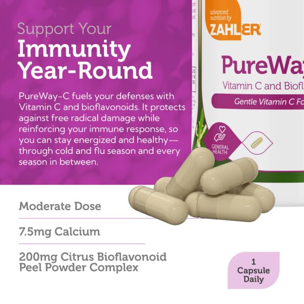 Cápsula de vitamina C en primer plano