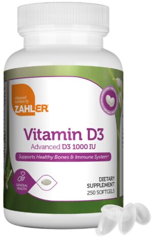 Version 1.0.0 Zahler vitamina d3 avanzada 1000 iu softgels frasco 250 cápsulas