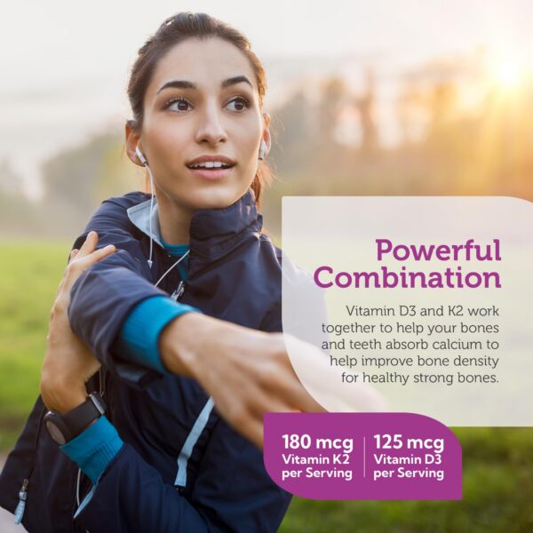 Zahler vitamina d3 k2 suplemento botella y cápsulas