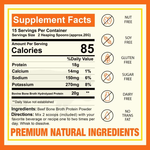 Etiqueta Zammex caldo de hueso de res