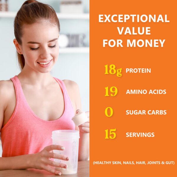 Frasco de proteína de caldo de hueso