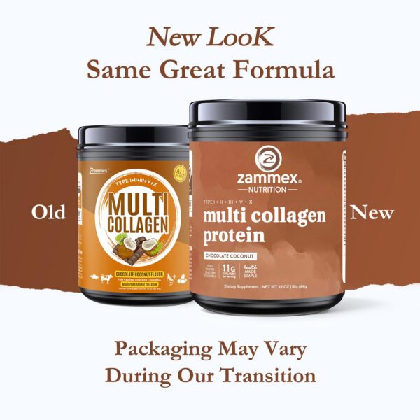 Version 1.0.0 Etiqueta de Zammex Colágeno Multi polvo chocolate