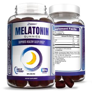 Zammex gomitas melatonina 5mg 60 unidades suplemento vegano para dormir