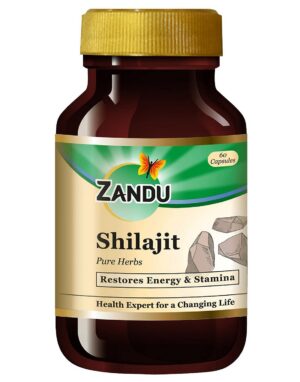 Botella de cápsulas Zandu Shilajit 60 unidades