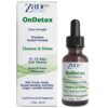 Frasco de Zane OnDetox suplemento de desintoxicación vegano