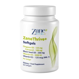 Frasco de 60 softgels Zane VITALe