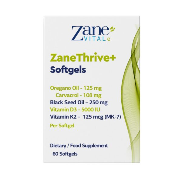 Etiqueta del envase Zane VITALe