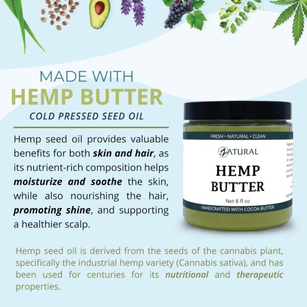 Textura cremosa de mantequilla de cáñamo