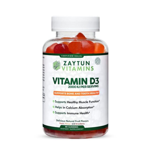 Zaytun gominolas vitamina d3 halal 90 unidades frasco