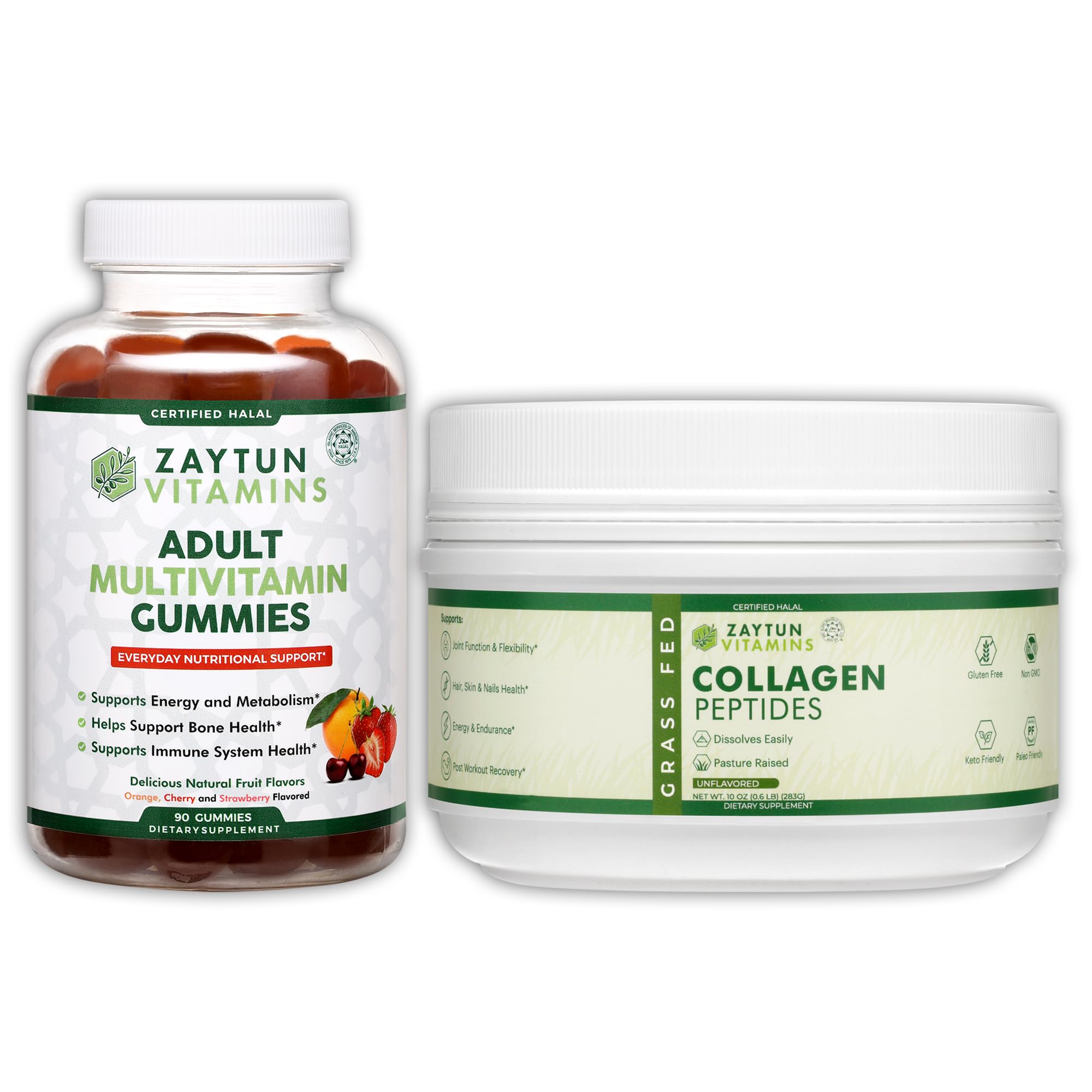 zaytun gomitas multivitaminas halal para adultos, con colágeno, sin ogm y sin gluten, fabricación en EE. UU.