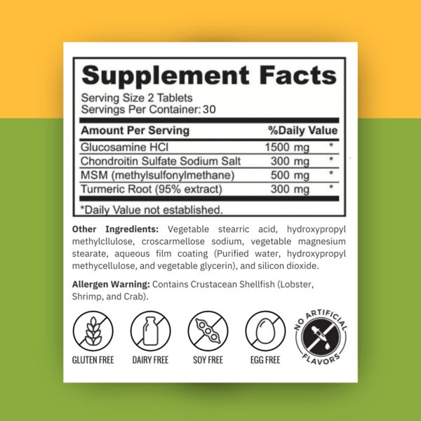 Version 1.0.0 Frasco de tabletas de apoyo articular
