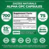 Etiqueta de Zazzee Alpha GPC 700 mg