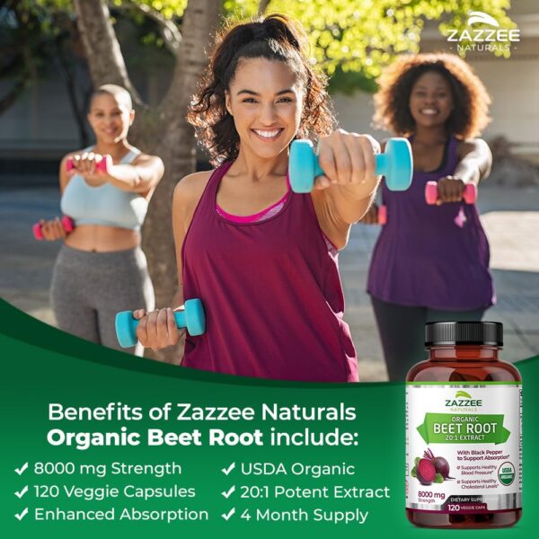 Version 1.0.0 Etiqueta de Zazzee Beet Root 8000 mg