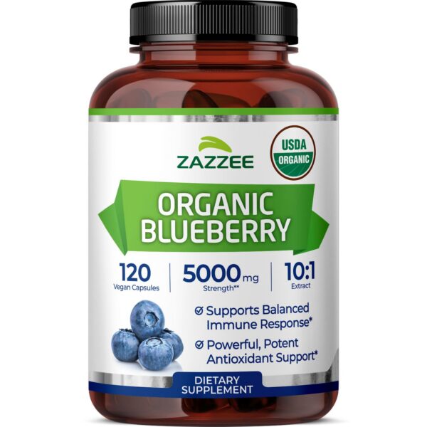 Botella Zazzee Blueberry Organic Extract