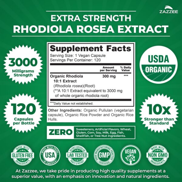 Cápsulas de Rhodiola 120 cápsulas