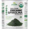 Frasco de spirulina organica Zazzee