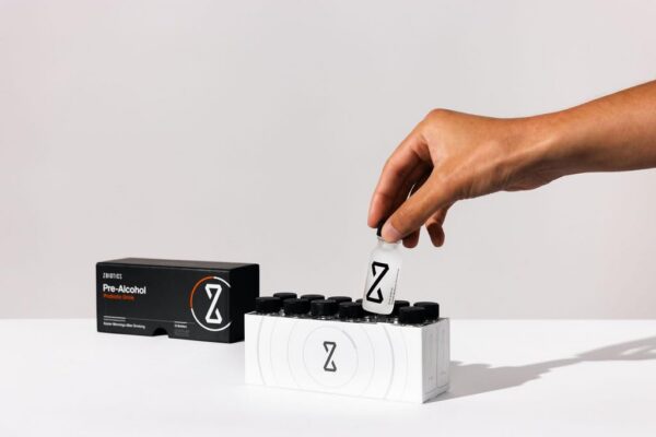 ZBiotics caja exterior paquete 12 botellas probiótico pre-alcohol