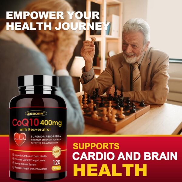 Frasco Zebora CoQ10 400 mg lateral