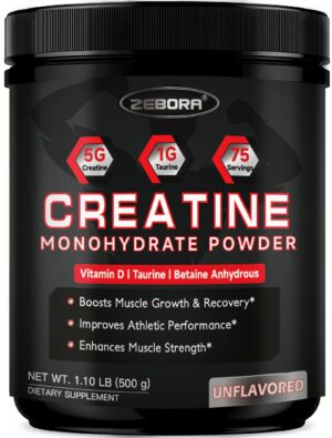 ZEBORA creatine monohydrate polvo frente