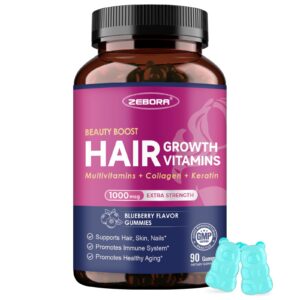 ZEBORA gomitas biotina cabello piel uñas sabor arándano