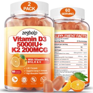 ZEGBALP gomitas D3 y K2 frente
