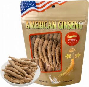 Version 1.0.0 Zen Ginseng raíz americana 4 oz bolsa pequeña larga