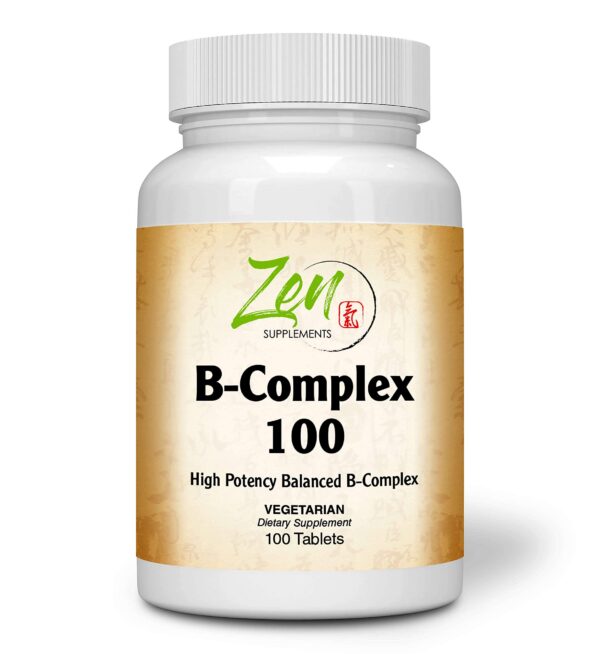 Zen Supplements complejo b 100 tabletas paquete frontal