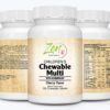 Vista lateral Zen Supplements multivitamínico infantil 120 tabletas