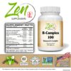 Zen Supplements suplemento complejo B cápsulas cierre