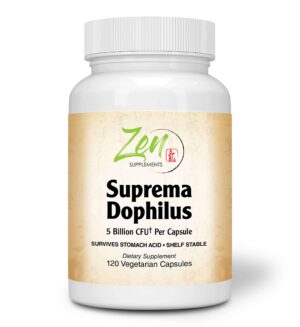 Zen Supplements Suprema-Dophilus probiótico 5 billones CFU frasco