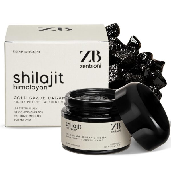 Version 1.0.0 Zenbioni shilajit Himalayan resina etiqueta frontal