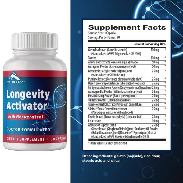 Etiqueta Longevity Activator