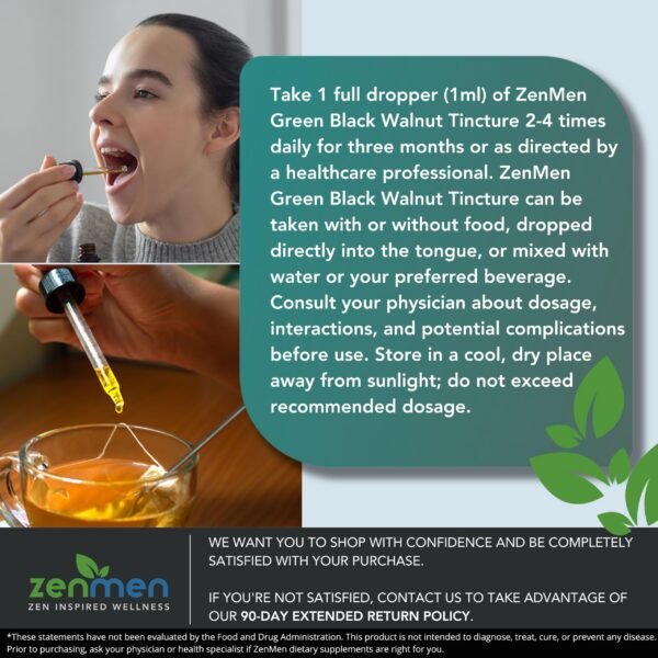 Zenmen tintura antioxidante nogal negro verde botella 60ml