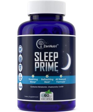 ZenNutri Sleep Prime suplemento natural para dormir 60 cápsulas veganas