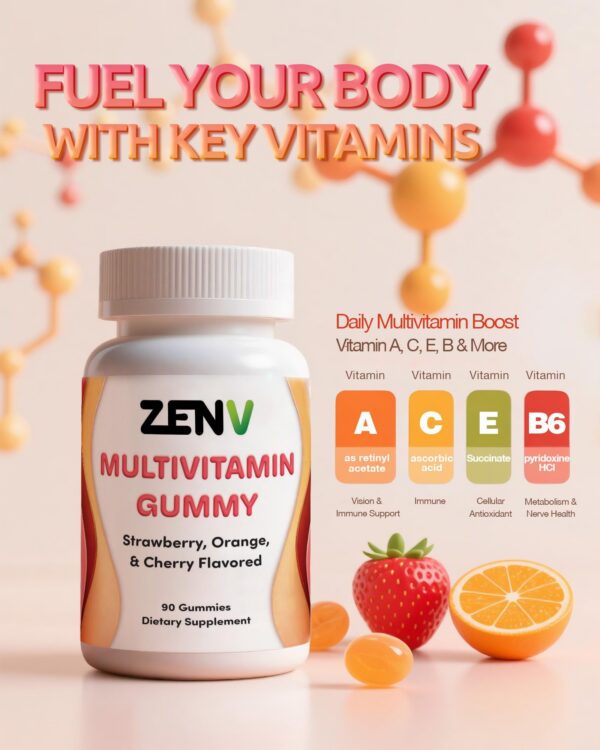 Frasco de gomitas y etiqueta