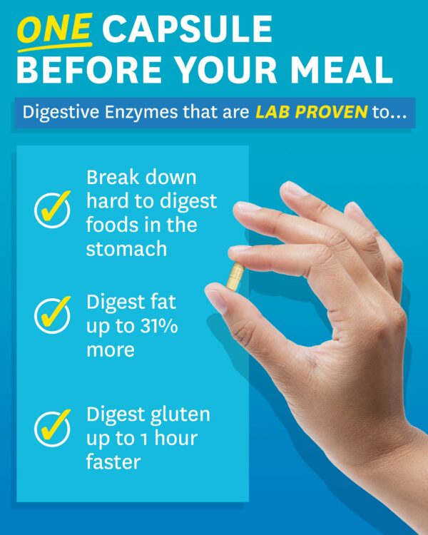 Cápsulas digestivas disponibles en frasco