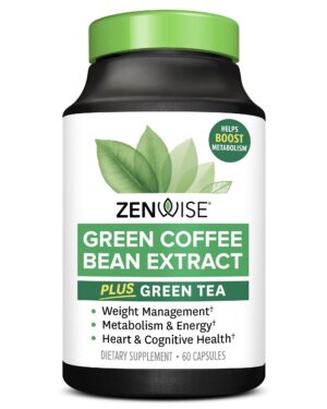 Zenwise extracto de té verde y café verde 60 cápsulas frasco