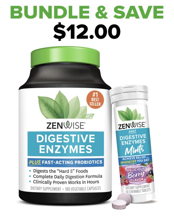 Cápsulas de enzimas digestivas Zenwise Health