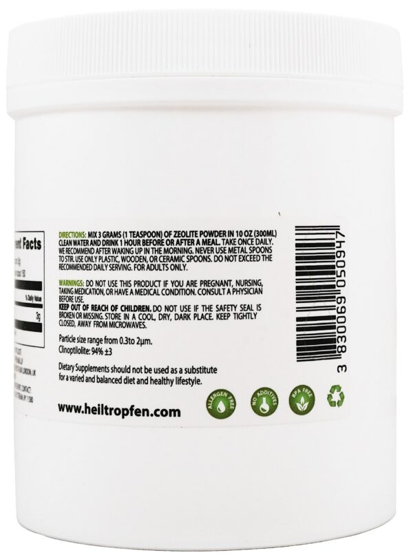 Version 1.0.0 Zeolita Heiltropfen polvo marrón 150 porciones