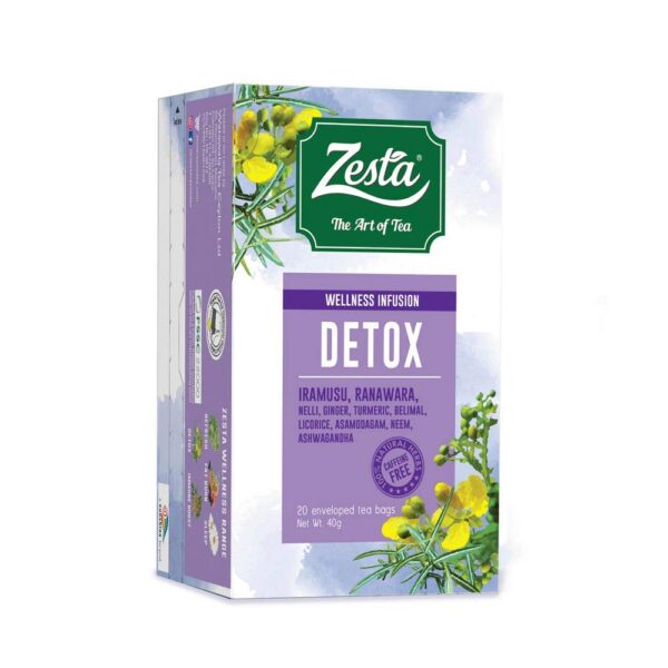 Caja de Zesta Wellness infusiones de hierbas naturales 20 bolsitas de té