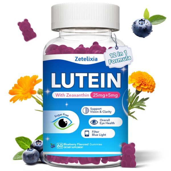 Frente de la caja Zetelixia luteina y zeaxantina