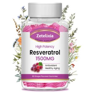 Version 1.0.0 Frasco de Zetelixia Resveratrol gomitas sin azúcar