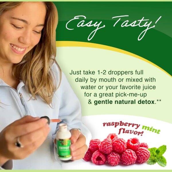 Version 1.0.0 ZETOX detox líquido con sabor a menta y frambuesa para niños