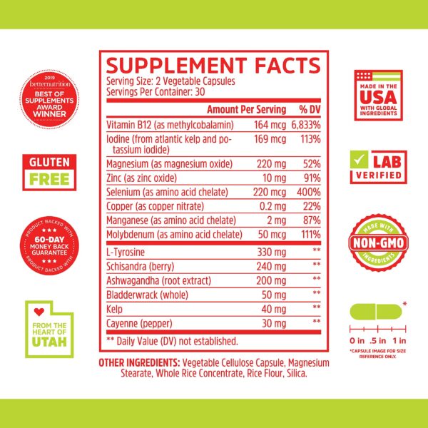 Capsulas de Zhou Thyroid Support