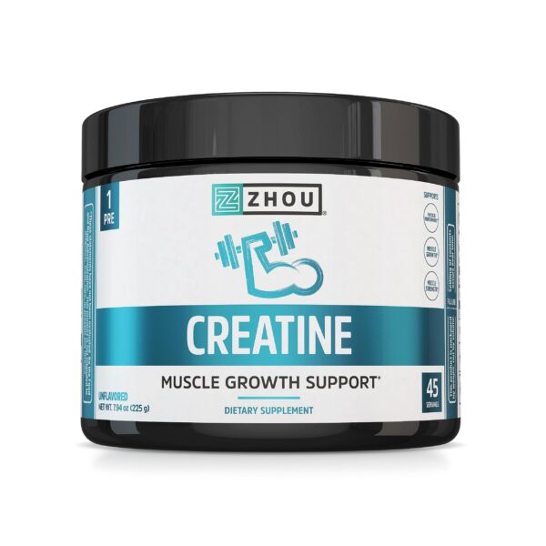 Frasco de Zhou Creatine Monohidratada con etiqueta