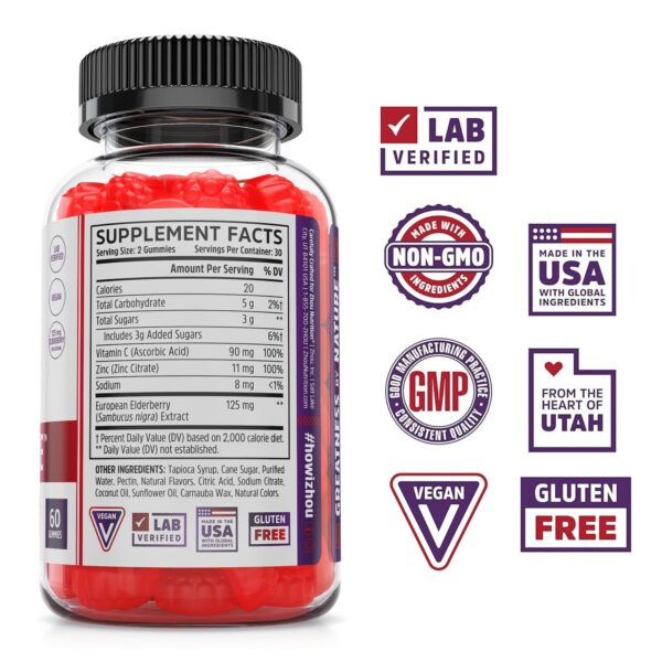 Etiqueta de Elder-Mune con saúco y vitamina C - lateral